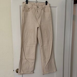 Women’s Cream wide leg Jeans